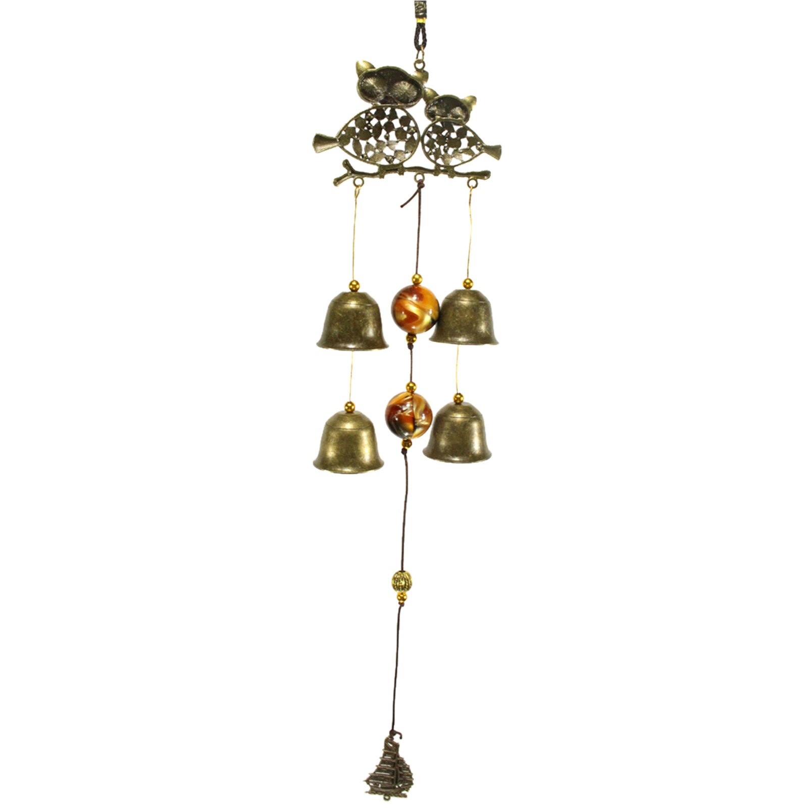 Retro Windgong Tuin Decoratie Outdoor Opknoping Hanger Balkon Thuis Wall Decor Uil Olifant Wind Spinner Dier Windspiel
