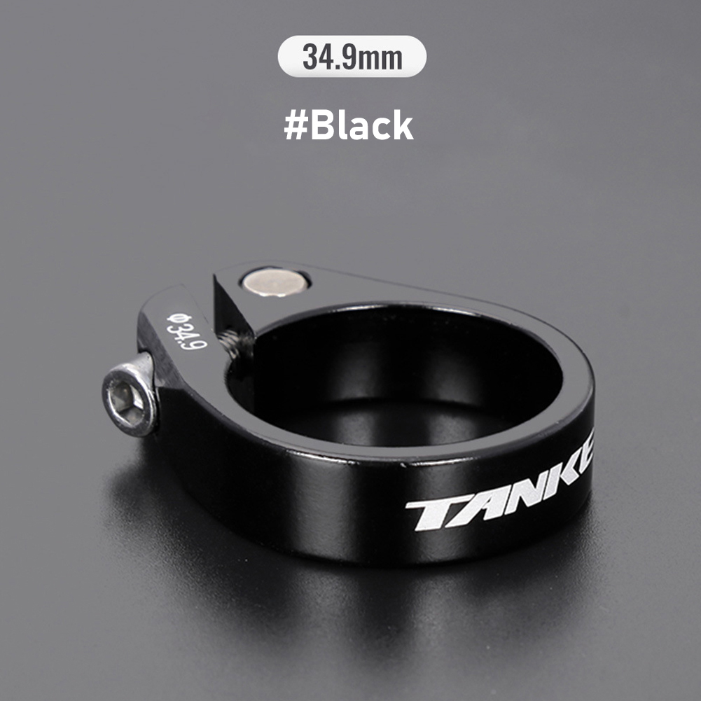31.8/34.9MM MTB Road Bike Lock Seat Post Clamp Bicycle Saddle Seat Tube Clamp Clip Ring Universal Cycling Part: 34.9mm-Black