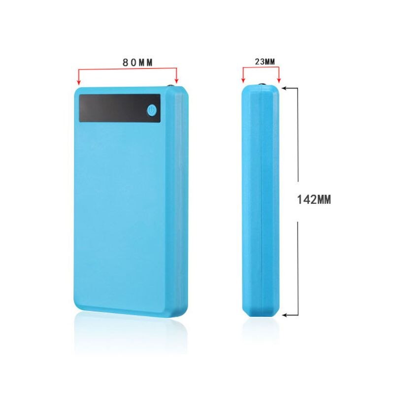 Dual USB 6x 18650 Batteries DIY Power Bank Box Holder Case Charger Power Adapter For Mobile Phone Tablet No Battery with LED