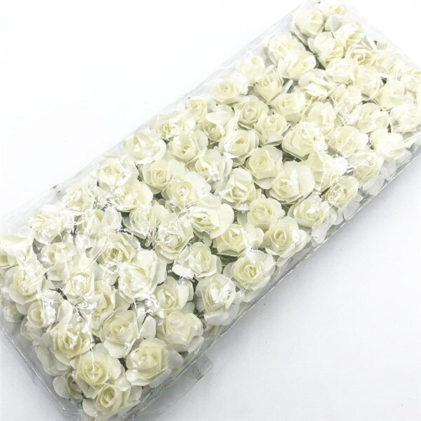 144 pieces 2 cm Mini foam Rose Artificial flower bouquet wedding decoration DIY