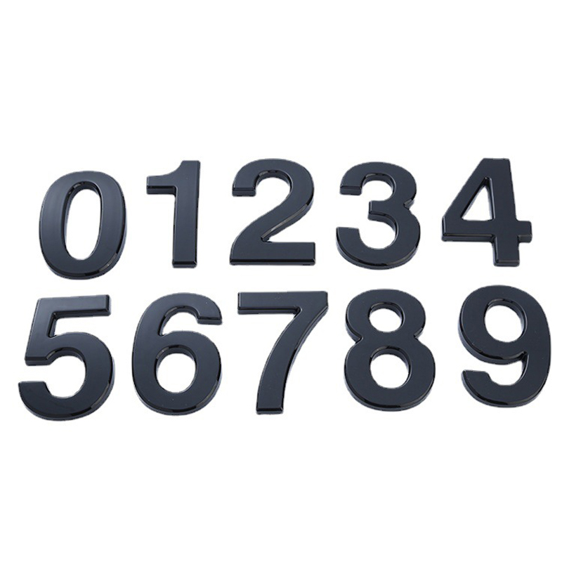 10cm 3D Style Self Adhesive House Numbers and Letters Door Address Number Stickers for Apartments Mailbox Office Hotel Room