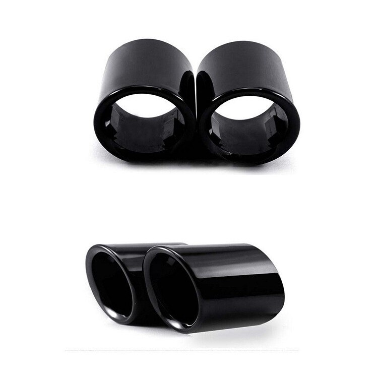 2pcs Voiture Couverture Embout de Silencieux D'échappement Tuyau En Acier Inoxydable Pour BMW Série 5 520i 523i 525i F10 F11 F07 E12 E28 E34 E39 E60 E61