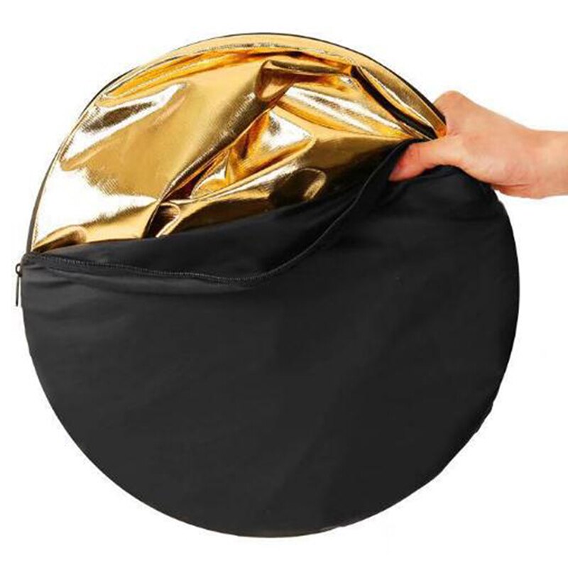 24"/60cm Collapsible Light Reflector for Photography 2in1 Gold and Silver
