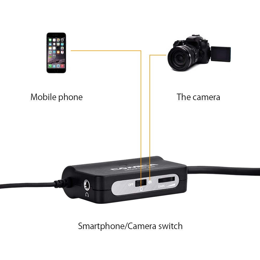 Comica LINKFLEX AD1 Microphone Preamp Adapter XLR to 3.5mm Audio Adapter preamp for DSLR Camera Camcorder and Smartphone 5d 6d 7