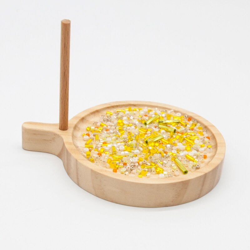 Houten Kraal Weefgetouw Kit Ronde Weven Kralen Kralen Diy Breien Machine Board Lade N7MB