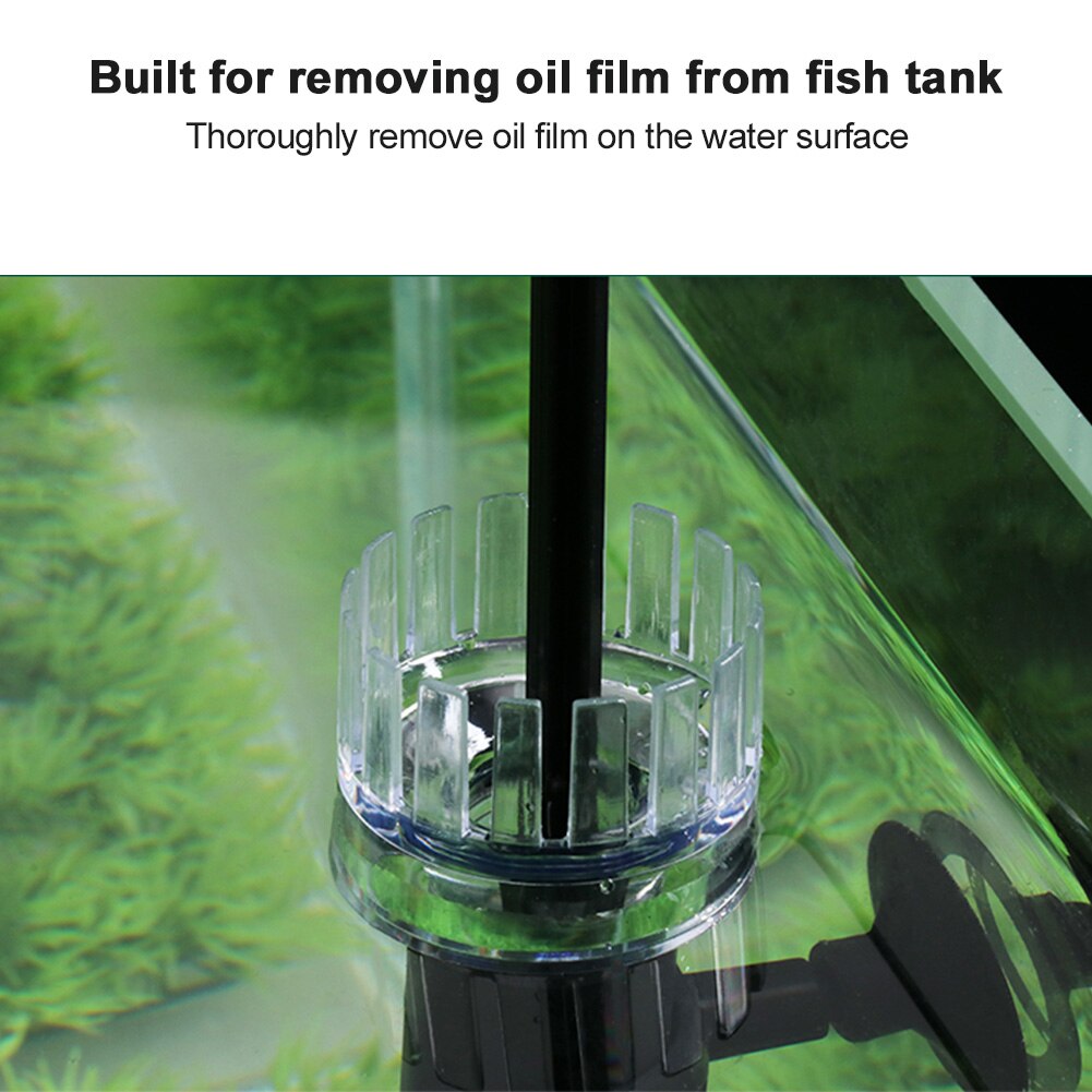 Kunststof accessoires oppervlakte skimmer automatische praktische aquarium zwart aquarium filter circulatie houd heldere oliefilm verwijderaar