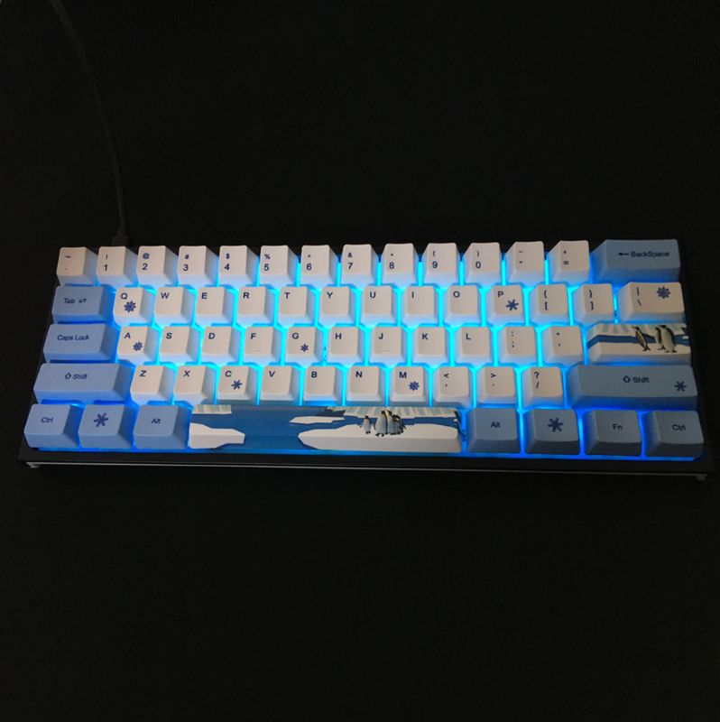 Pinguino a Sublimazione Tastiera Meccanica Carino Copritasti PBT OEM Profilo Keycap per GH60 GK61 GK64 Tastiera