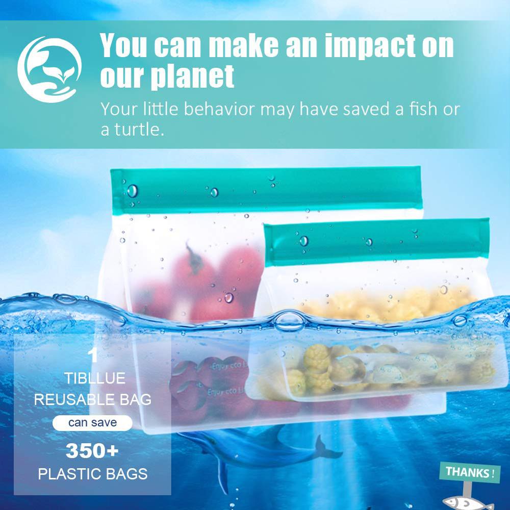 Silicone fresh food storage bag container reusable three-dimensional freezing bag leak-proof top ziplock bag kitchen storage bag