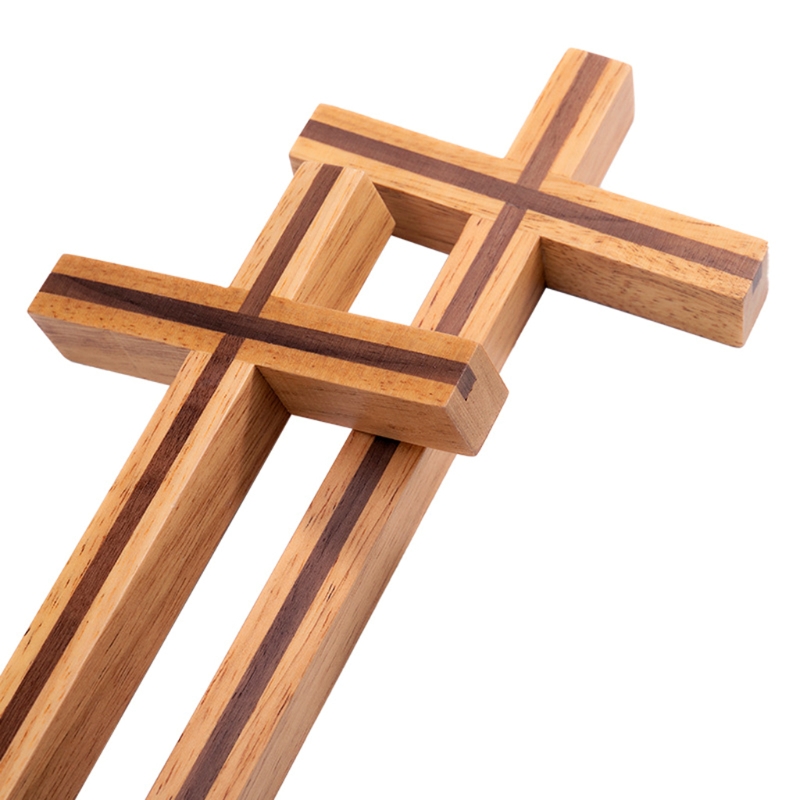 Handgemaakte Houten Kruis Christus Ornamenten Muur Opknoping Tafel Cross Voor Thuis Altaar Kapel Kerk Decor