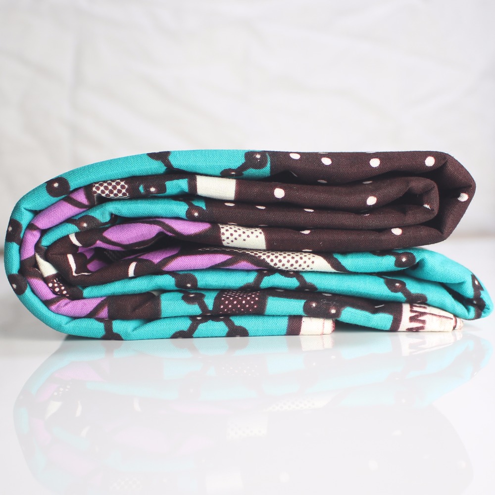 African Blue Cotton Fabric Ankara Printed Material Retail Wax African Wax Print Fabric