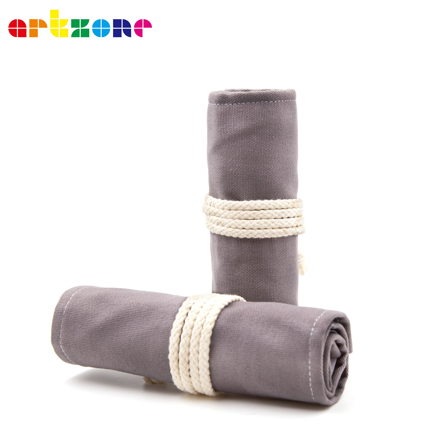 48 Holes Pencil Case Art Pen Bag Pouch Canvas Wrap Roll Makeup Pen Storage Stationery Student School Supplies: B122-48 holes