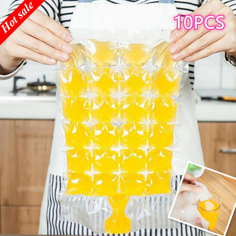 10 teile/paket Einweg ice-Taschen Eiswürfel Mold Eisform Sommer DIY Trinken Werkzeug Küche Gadgets Isoliert lebensmittel PE