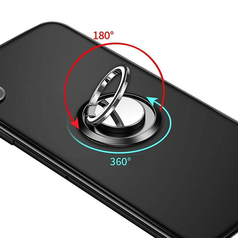 6 farver magnet metalfinger ring telefonholder 360 graders drejelig smartphone stikkontakt til magnetisk smartphone stativ