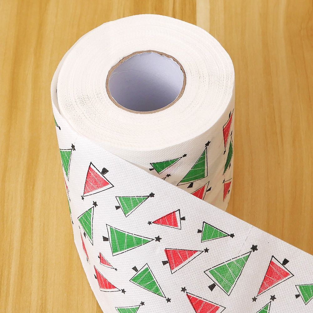 Nyhet rolig söt jultomte älg julgran toarulle papper tissue levande badrumsbord dekor