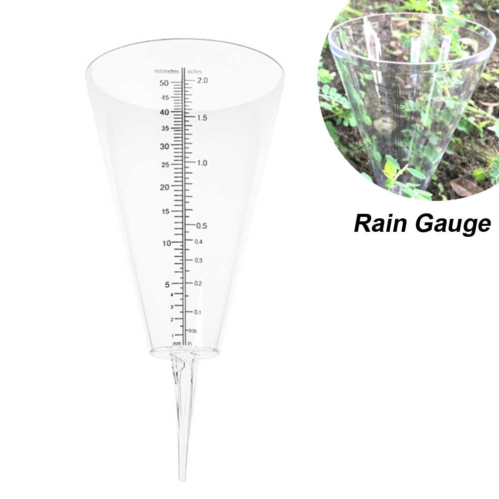 Home Quick Read With Graduated Outdoor Clear Conical Portable Rain Gauge Measurement Tool Garden Water Ground