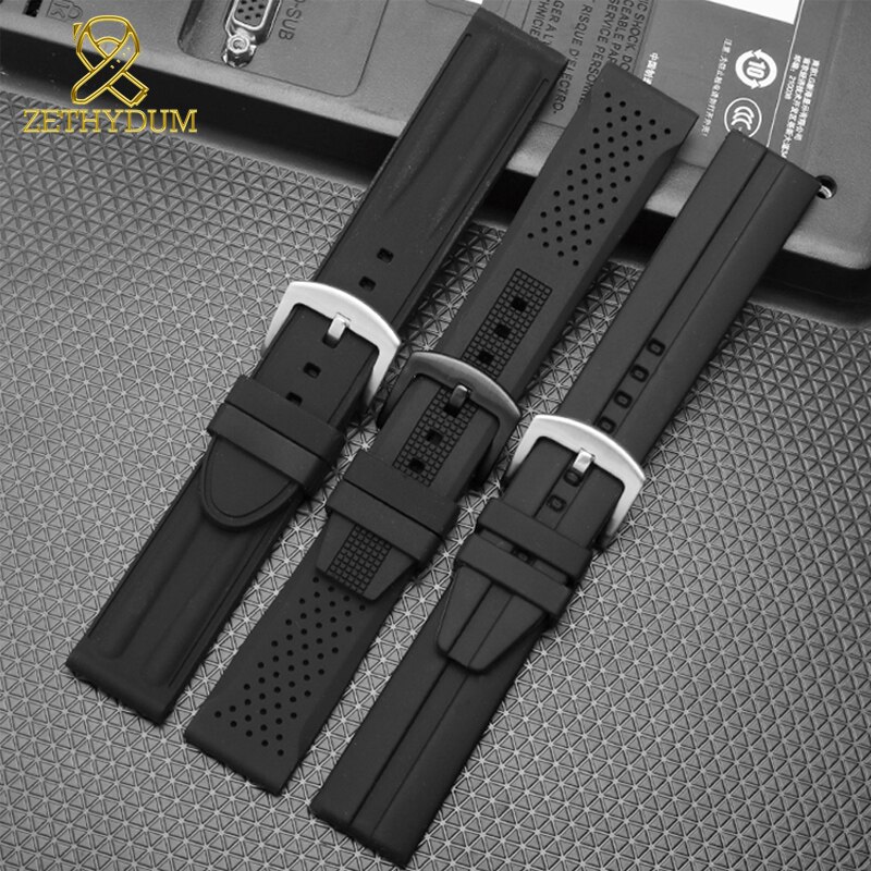 Silicone Rubber watch strap 22mm 24mm 26mm bracelet wristwatches band watchband waterproof breathable wristband