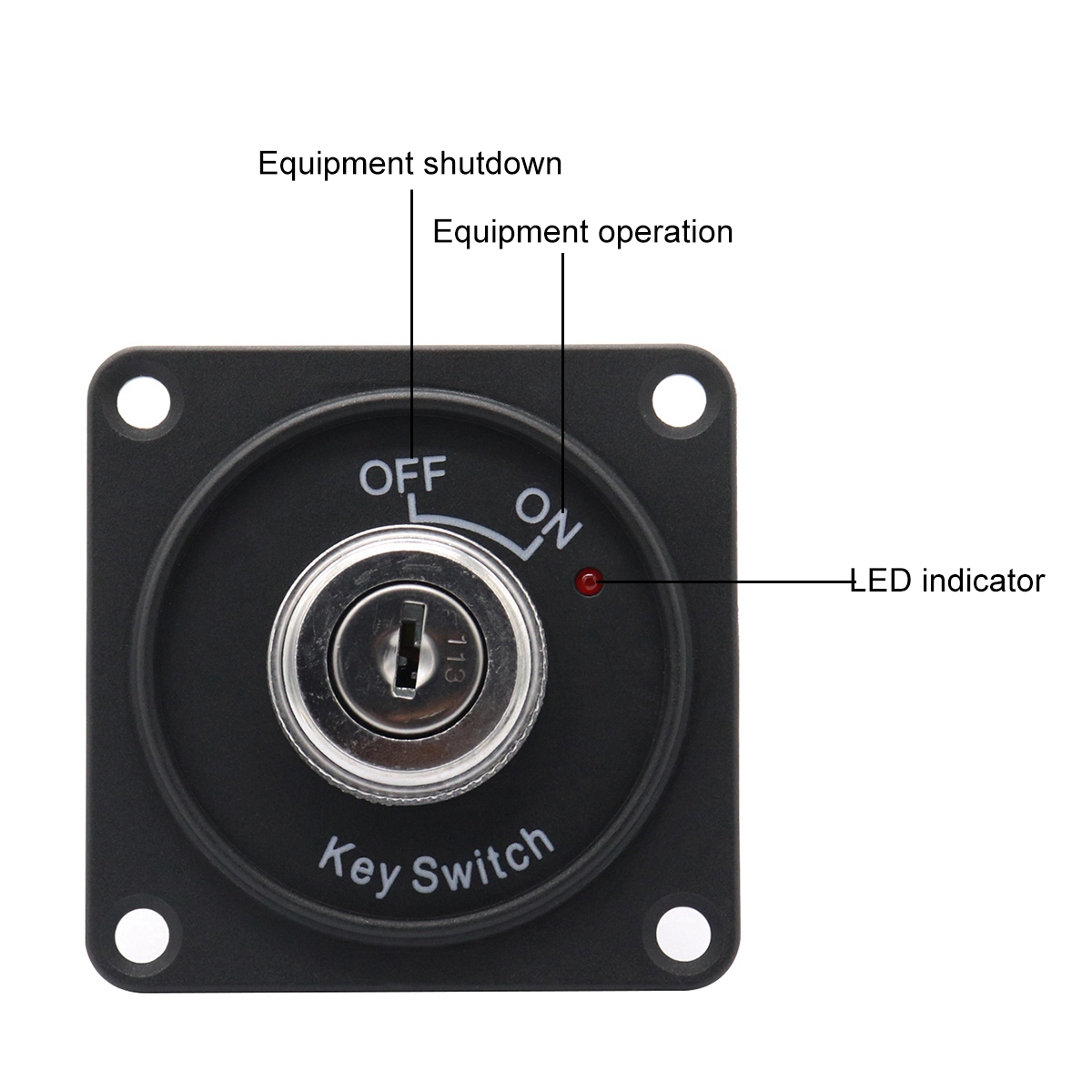 Universele 12V Auto Boot Motorfiets Ontsteking Starter Contactslot Panel 2 Positie Met 2 Sleutels