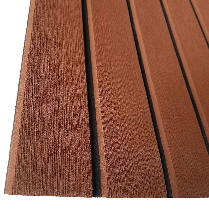 Foglio di rivestimento in teak EVA per barca yacht marino RV pavimento tappeto antiscivolo e autoadesivo bordo smussato tappeti pad