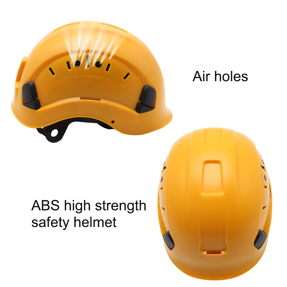 Safety Helmet with 50Pcs Stickers ABS Construction Hard Hat Goggles Climbing Riding Protective Helmets Working Rescue Work Cap