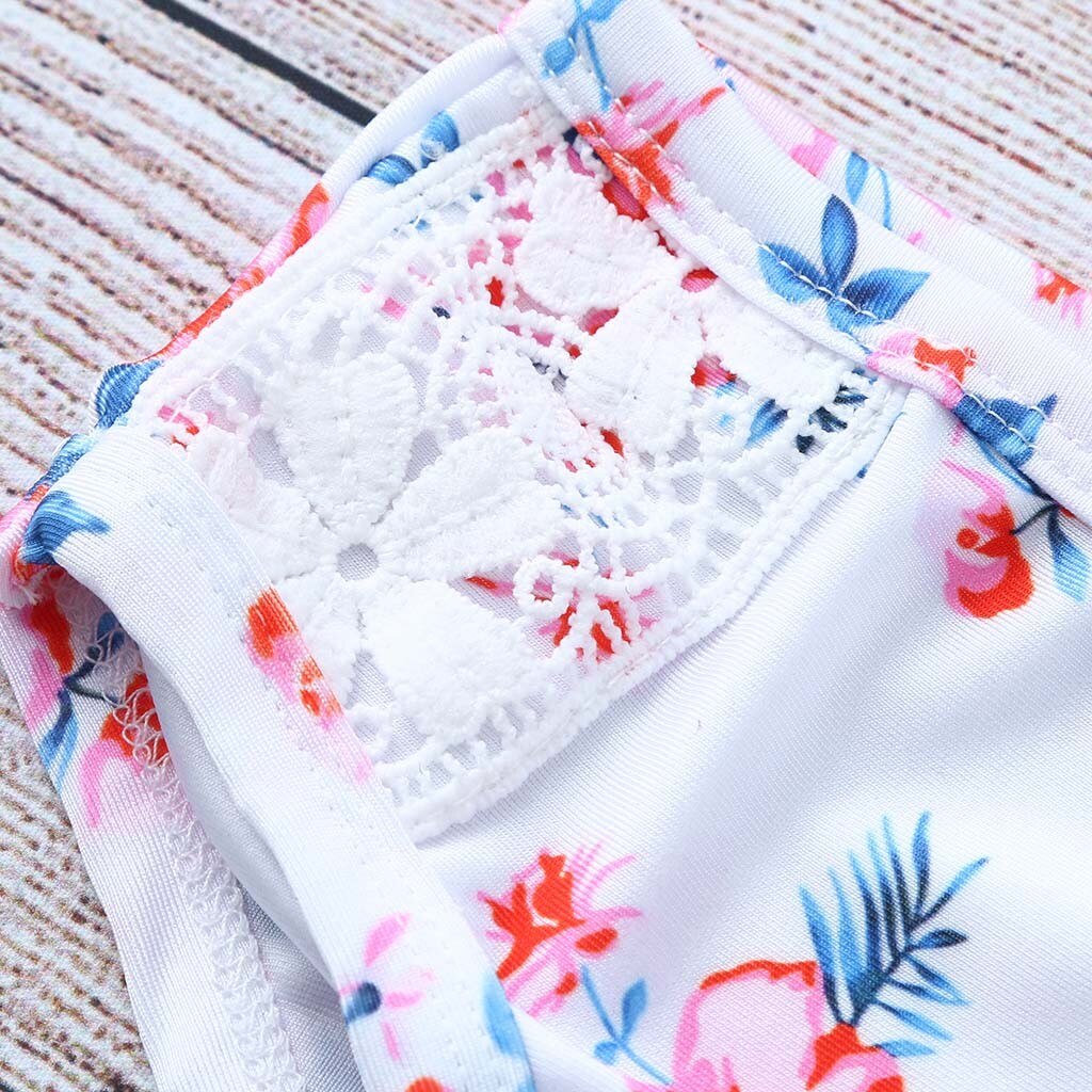 Children Kids Girls Bikini Beach Shell Flower Swimsuit+shorts Swimwear Set Vogue Summer Children's Swimsuit Baby Clothes