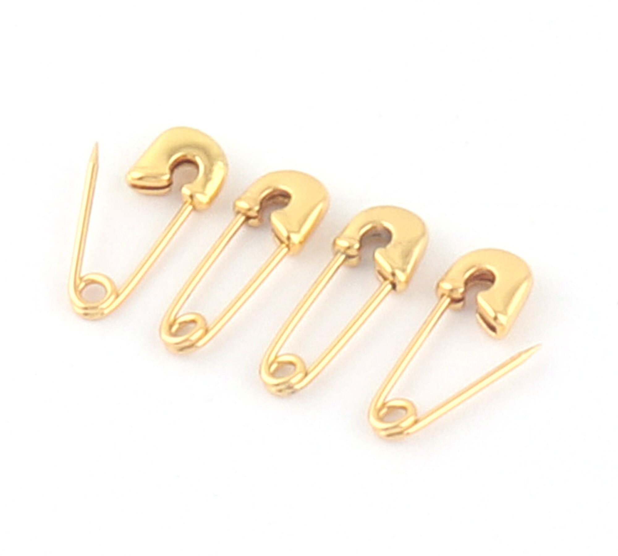 Gold Safety Pins Small Kilt Safety Pins Broochs Charm Holder Apparel Accessories DIY Sewing 21mm 20pcs
