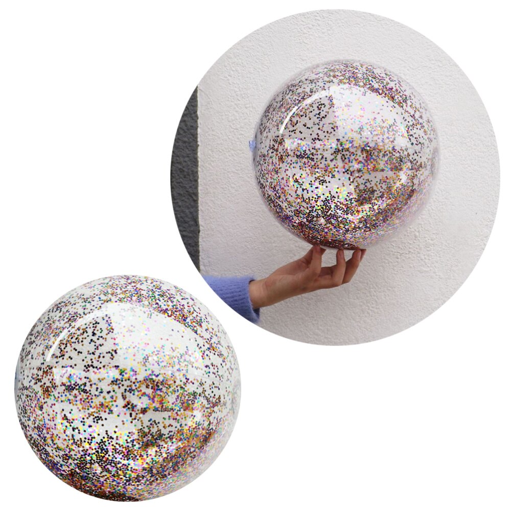 24 Inches Transparante Pailletten Opblaasbare Zomer Grappige Water Plezier Spelen Strand Zwembad Partij Gunst Voor Kinderen Kinderen