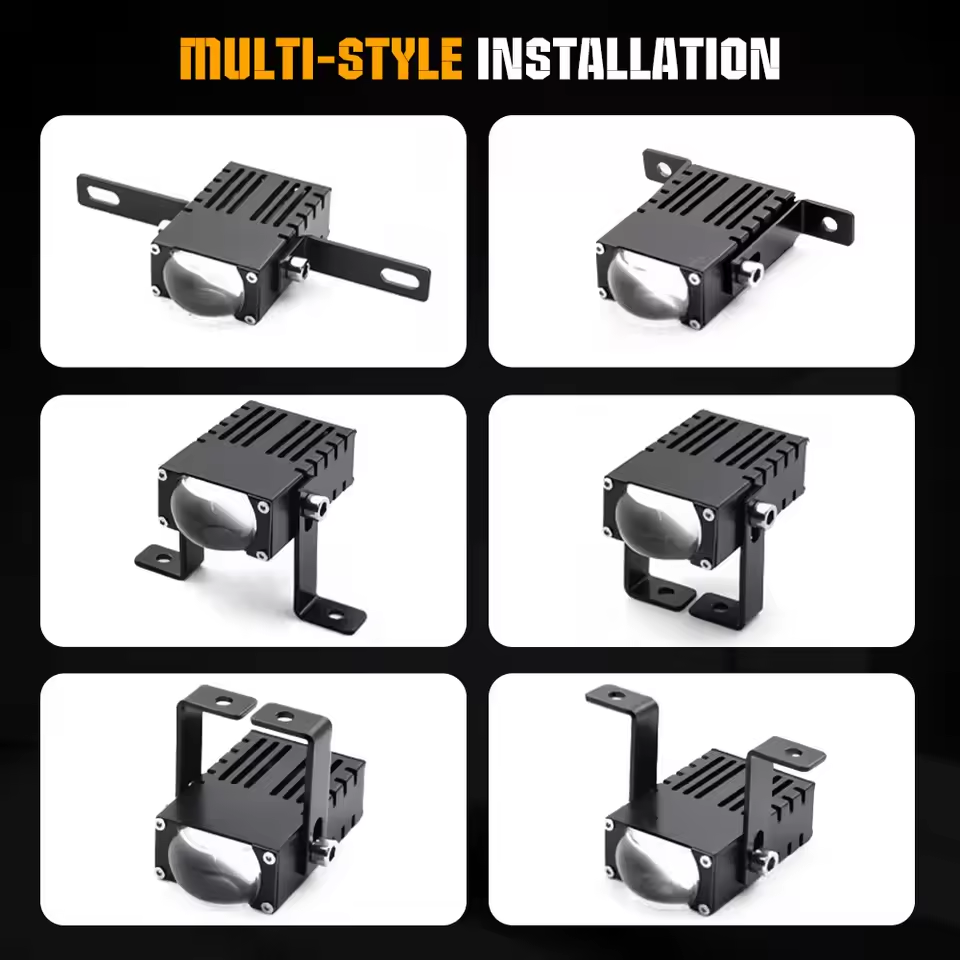 Faros antiniebla Led para parachoques, lente de proyector, Mini luz de conducción, luces auxiliares para focos de motocicleta y coche 6500K3000k10V-80V