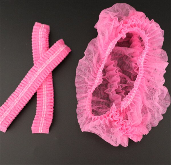 5 pcs Non-woven Double Elastic Disposable Dust Hat Women Men Shower Caps For Spa Hair Cap Salon Bathroom Barbershop Hotel: 2