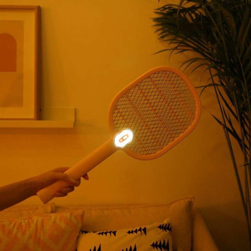 USB Rechargeable Mosquito Killer Handheld Racket Fly Killer with LED Light