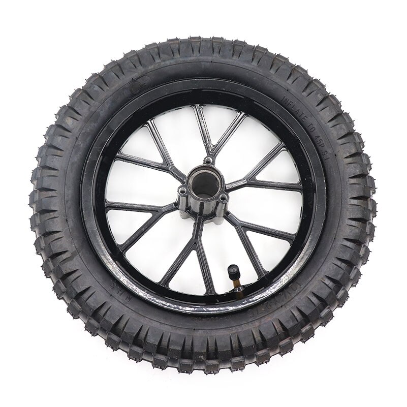 Størrelse 12 tommer dæk 12 1/2 x 2.75 dæk el-scooter #39: Forhjul sort