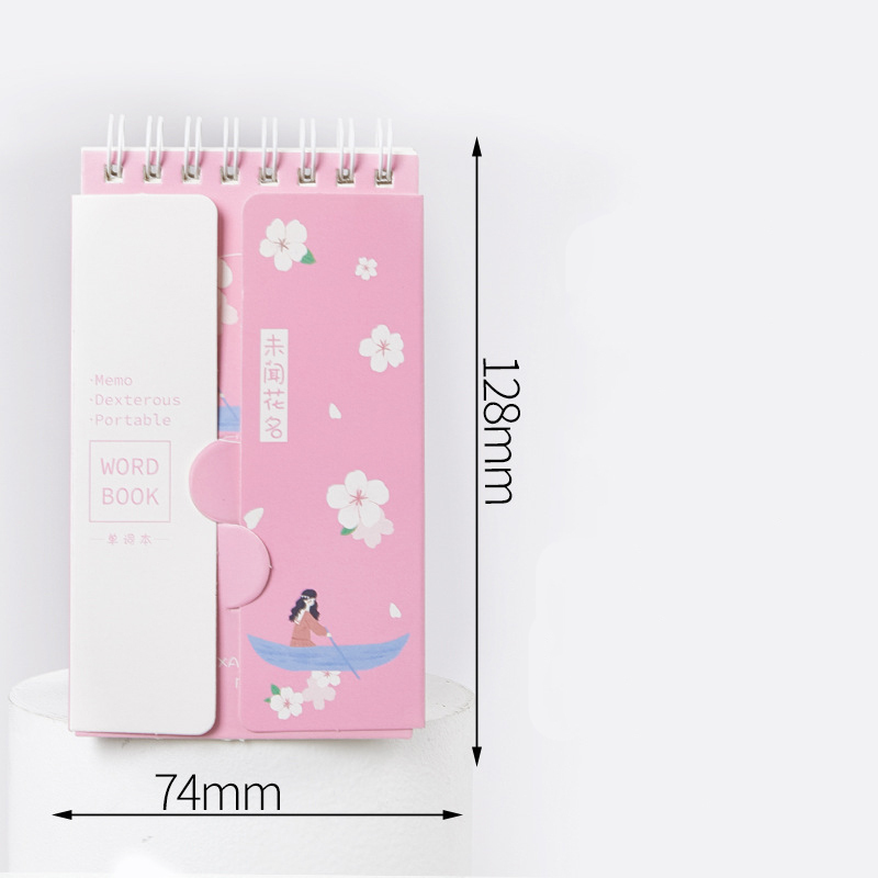 80 Vellen Engels Woordenschat Pocket Memo Pad Buitenlandse Talen Woord Boek Spoel Notebook Draagbare Geheugen Boek School Stationery: Black