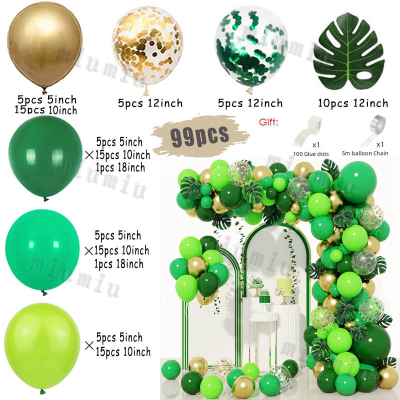 Kit de arco de guirnalda de globos blancos de Safari en la jungla, suministros para de cumpleaños para niños, globos de látex dorados con patrón de ciervo, decoración para Baby Shower: Caqui oscuro