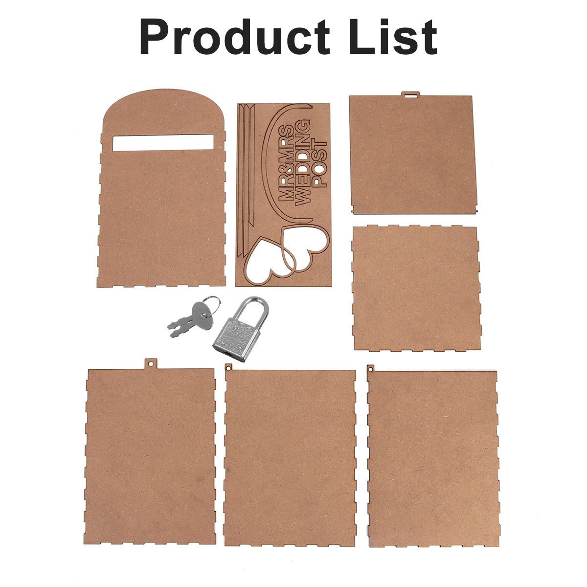 Cajas de correos de tarjetas de boda país urna de boda tesoro tarjeta de DIY Caja con cerradura llaves Contry decoración de invitaciones de boda