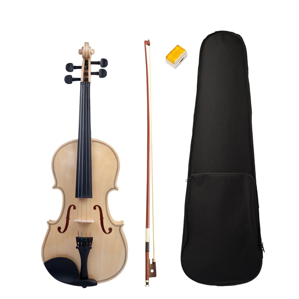 Exécution exquise violon acoustique de taille 4/4 avec étui de colophane d'arc de violon