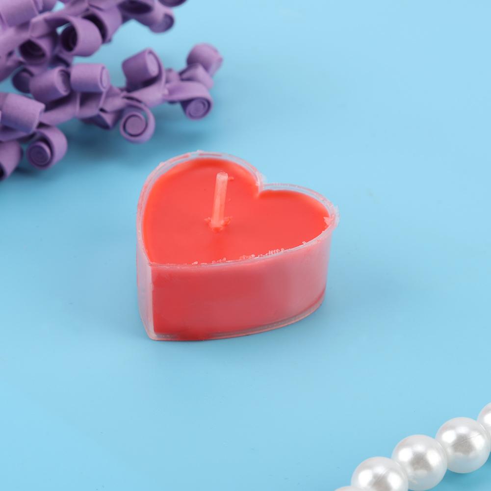 9 pçs presente velas em forma de coração vela vermelha amor romântico festa de casamento jantar doce tealights vela natal decoração da sua casa