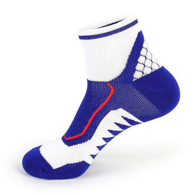 Vinter män sport strumpor bomull casual män crew strumpor vandring jogging snö strumpa för män resor vandring strumpa  eu 39-44 meias: Blå