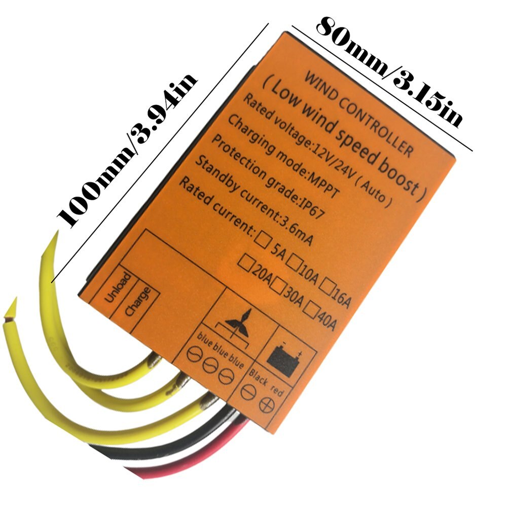 1000W Wind Turbine Controller 12V24V Waterproof Mppt Rectifier Brake Charging Rectifier Bridge Sliver