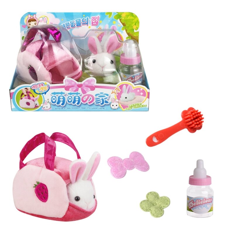 066B Funny Electronic Interactive Toy Play Set for Girls Aged 6 7 8 9 House Toys: Cute Rabbit Home
