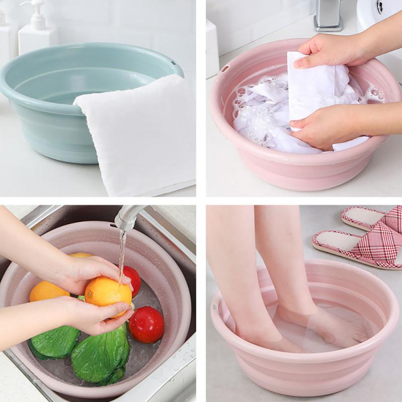 Home Foldable Plastic Basin Portable Student Dormitory Wash Basin Thickened Portable Basin Fishing Car Wash Cleaning Supplies