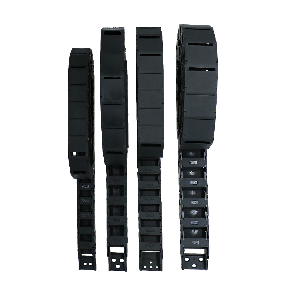 10 x 10mm 10*10mm L1000mm Cable Drag Chain Wire Carrier With End Connectors Non-opening For CNC Router Machine Tools