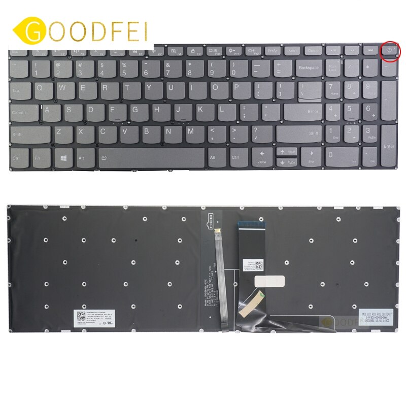 Genuine Laptop Replacement Keyboard for Lenovo IdeaPad 320-15 320-15ABR 320-15AST 320-15IAP ISK IKB 520-15 US English keyboard: backlit A