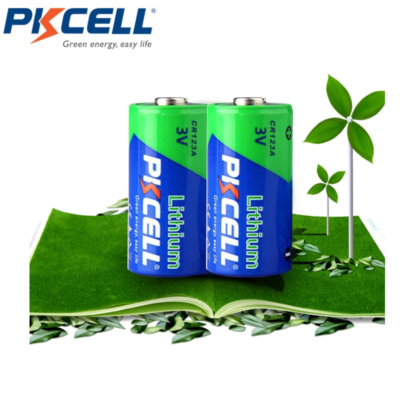 20pcs*PKCELL CR123A CR123 CR 123 123A 16340 CR17345 17345 3V Lithium Photo Battery 1500mAh For Camera