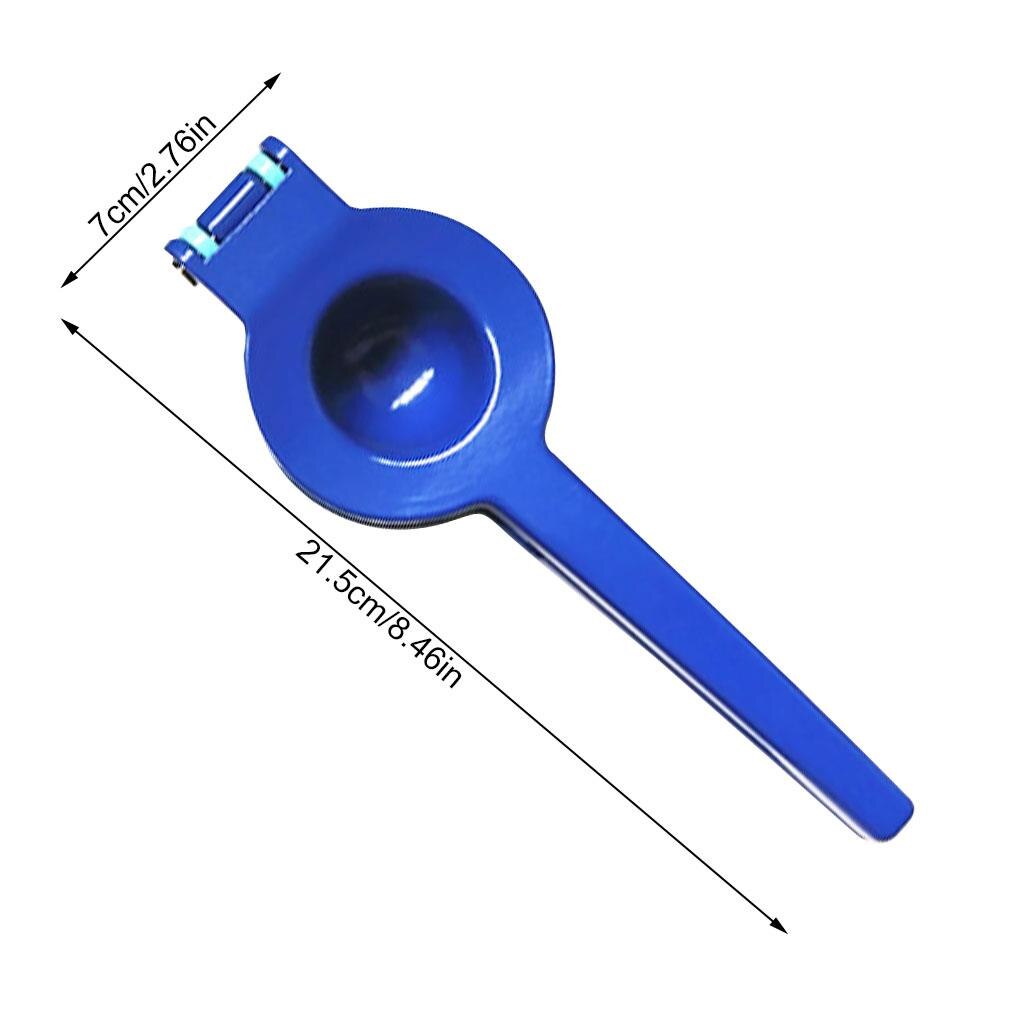 Portable Aluminum Alloy Lemon Squeezer 2 Layers Handheld Anti Rust Manual Fruit Citrus Press Juicer DIY Fruit Juicer Tool: Blue