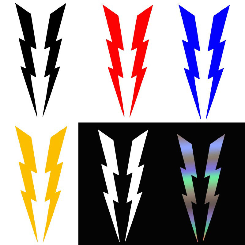 1 Coppia 20*4 cm Fulmine Adesivi Moto Decalcomanie Per Auto FAI DA TE Moto Casco Parabrezza Lato Corpo Auto Esterno/Decorazione Interni