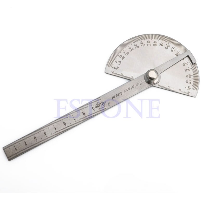 Stainless Steel 180 degree Protractor Angle Finder Arm Measuring Ruler Tool