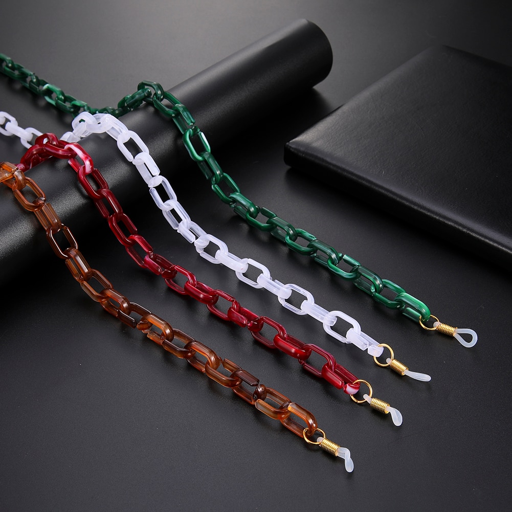 Teamer akryl solglasögon kedja dam glasögon läsglasögon kedjor glasögon snörhållare nackrem lanyard