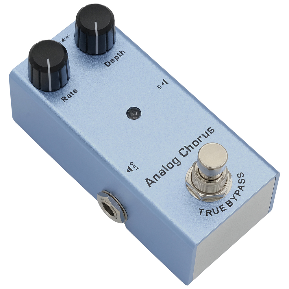 Pedal de guitarra eléctrica Vintage Overdrive/Distortion Crunch/Distortion/Sueño de EE. UU./Coro clásico/Fase Vintage/Delay Digital: Azul