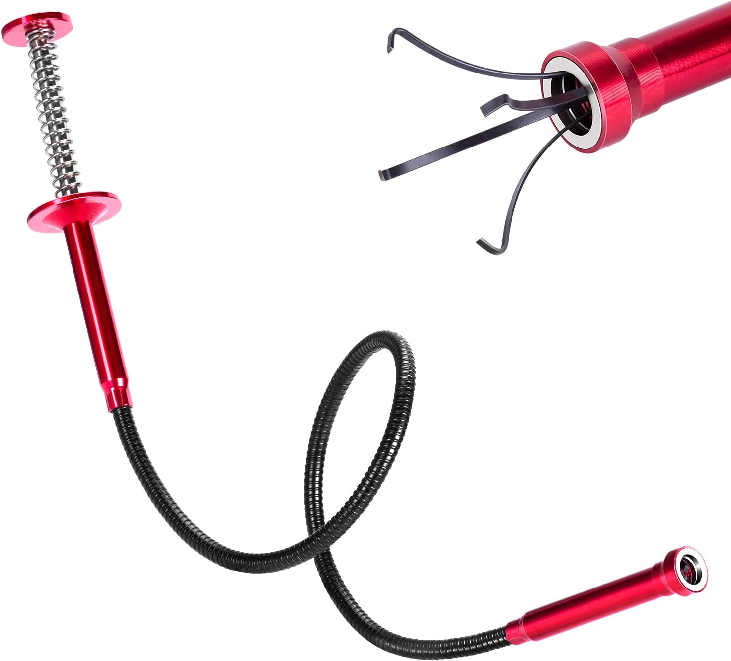 Herramienta de recogida magnética flexible y flexible, herramienta de agarre de cuatro garras de 24 pulgadas