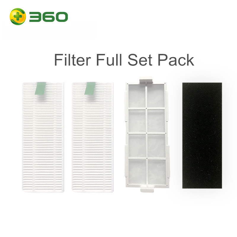 Original emballage delpakke til 360 s6 robotstøvsuger reservedele kits sidebørster moppe hovedbørste filtersæt