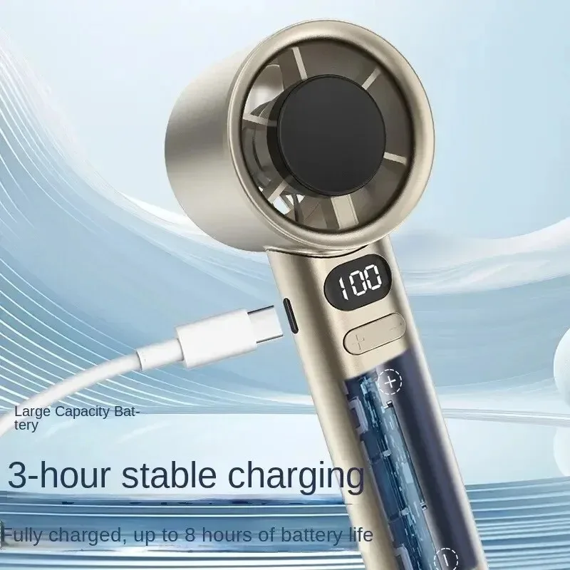 Ventilateur à main portable M11 120, affichage de la puissance du vent, mini ventilateur de détermination sans lame, aste par USB, haute vitesse personnelle